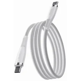 Кабель плетеный Benks D47 PowerWeave USB-C to USB-C, 100W, 1 м, White, белый